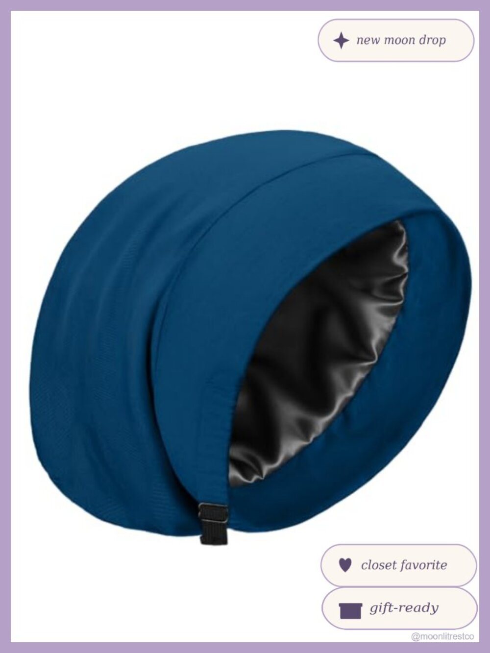 100% Mulberry Silk Lined Sleep Cap Bonnet for Women Hair Wrap